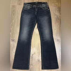 Silver Jeans Co. Women’s Suki High Rise Super Stretch Curvy Boot Cut Jeans 31x33